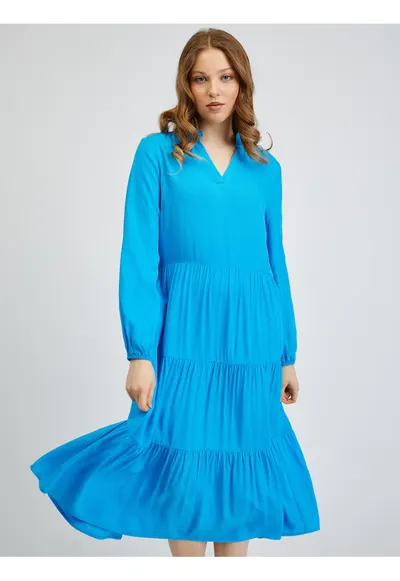 Rochie supradimensionata cu decolteu in V si maneci lungi