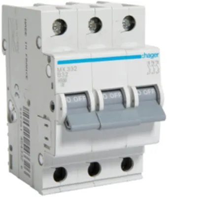 Disjunctor 3P, 32A, 4,5kA, B, 3M