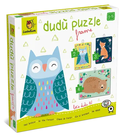 Puzzle educativ - Dudu Puzzle Frame: Animale din padure