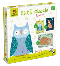 Puzzle educativ - Dudu Puzzle Frame: Animale din padure