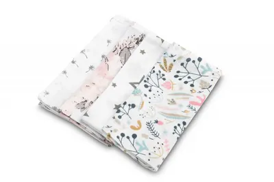 Set 4 mini prosopele Sensillo Spit Up Pink 35x35 cm din muselina,tesatura din bumbac delicat