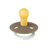 Suzeta fosforescenta Bibs Colour Glow Latex tetina rotunda 0 luni + Dark Oak