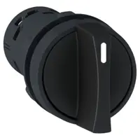 Comutator selector, Ø 22, negru -maner standard, 2 pozitii, 1 NO