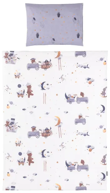 Set de lenjerie de pat din 3 piese Chipolino - Astronautul Winnie the Pooh