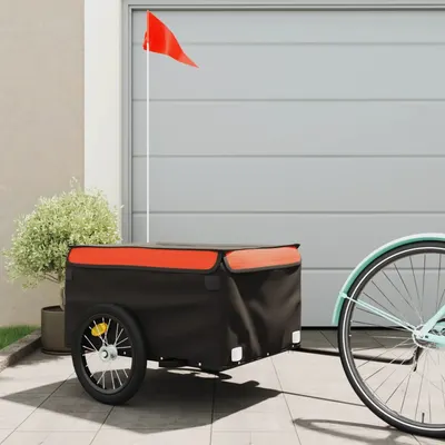 Gossi remorca pentru biciclete, negru si portocaliu, 45 kg, fier