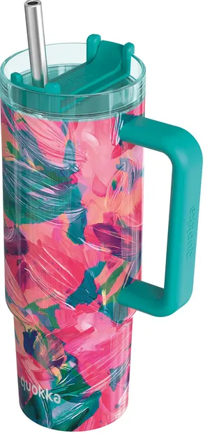 Cană termică Quokka Vibe - Oil Petals, 880 ml