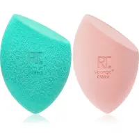 Real Techniques Miracle Mattifying Sponge Duo aplicator spumă asupra machiajului 2 buc