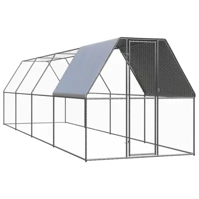 Gossi cotet de exterior pentru pasari, 2x8x2 m, otel zincat