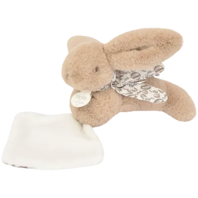 Iepuras Doudou, jucarie de plus cu paturica, 0 ani +, 16 cm, Bej