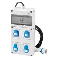 Q-din 10 Acs - Mobile-Portable - With Cable and Plug - 2 2p+e 16a Iec309 + 2 Priza Schuko 16a - Ip44