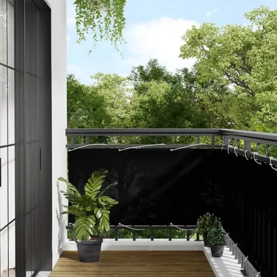Gossi paravan de balcon, negru, 75x700 cm, 100% poliester oxford
