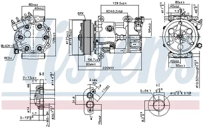 Compresor Climatizare Aer Conditionat Potrivit Ds Ds 3; Citroen Berlingo, Berlingo Multispace, Berlingo Minivan, C3 Ii, C3 Picasso, C4, C4 Grand Picasso I, C4 I, C4 Ii, C4 Picasso I, C5 Iii, Ds3 1.0-2