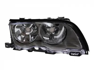 Far dreapta (H7, reglaj electric, cu motoras, fundal titan) BMW Seria 3 (E46)