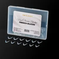 Set NAILSUP Șabloane pentru Tipsuri Reutilizabile – French de interior Silicon