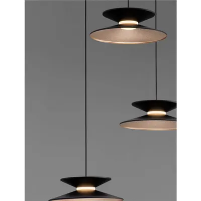 Lampa suspendata MORFI Triac Dimabil Nisipiu Negru Metal & Auriu Acrylic LED 14 Wat 220-240 Volt 280Lm 3000K IP20