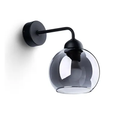 Aplică de perete neagră ø 15 cm Grande – Sollux