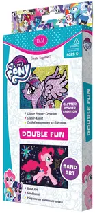 Set creativ Revontuli Toys Oy - Picturi cu nisip si sclipici, dublu, My little pony