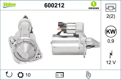 Electromotor (12v, 0,9kw) Potrivit Hyundai Elantra V, I40 I, I40 I Cw, Tucson, Veloster; Kia Carens Iii, Carens Iv, Cerato Ii, Rio Iii, Soul I, Soul Ii 1.4-1.6h 02.09