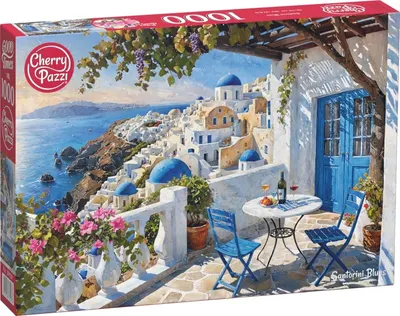 Puzzle Cherry Pazzi din 1000 piese - Albastrul Santorinii