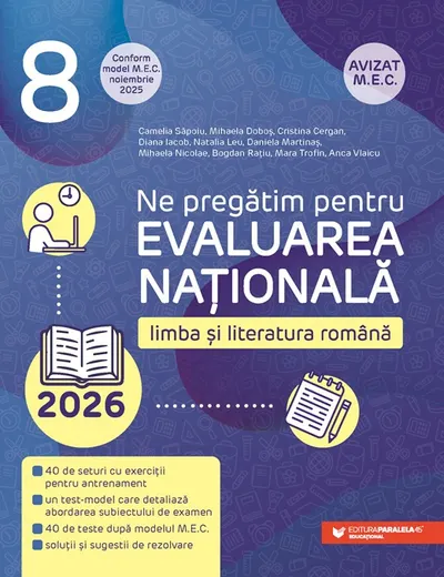 Limba și literatura română. Evaluarea Națională 2026. Clasa a VIII-a