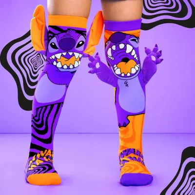 Șosete lungi colorate Madmia Stitchzilla unisex 6-99 ani