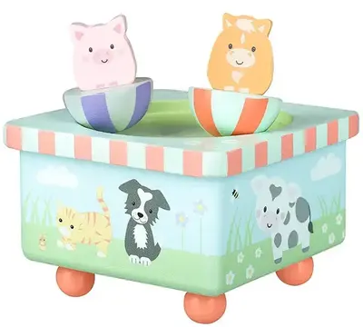 Cutie muzicala din lemn Orange Tree Toy - O fermă