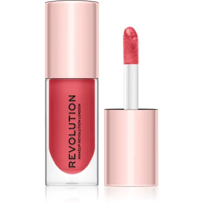 Revolution Pout Bomb luciu de buze pentru un volum suplimentar lucios culoare Peachy 4.6 ml