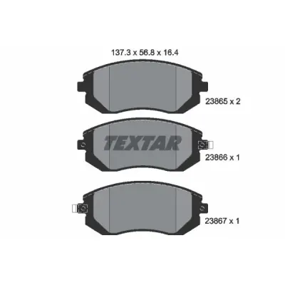 Set placute frana, frana disc TEXTAR 2386501