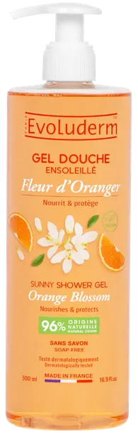 Gel de dus Sunny Fleur D'Oranger, 500ml, Evoluderm