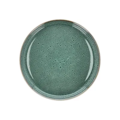 Farfurie albă/verde din gresie ø 27 cm Gastro White/Green – Bitz