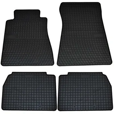 Set covorase auto din cauciuc Mercedes W201 E190 1982-1993 culoare Negru, presuri FROGUM, 4 buc.