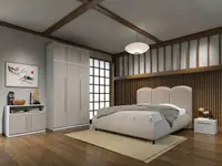 Set dormitor Casmir cu pat tapitat fix - Tokio - C02