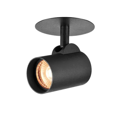 Spot incastrat, HELIA Wall lights, black LED Indoor recessed ceiling light, black, 3000K, 35°