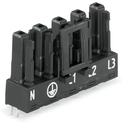 Socket for PCBs; straight; 5-pole; Cod. I; blue