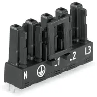 Socket for PCBs; straight; 5-pole; Cod. I; blue