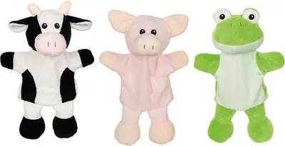 Marioneta din plus - Vaca/ Porc/ Broasca (mai multe modele-culori, pret pe bucata)
