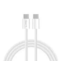 Cablu Date si Incarcare USB-C - USB-C Lito LD04CC, 60W, 1m, Alb
