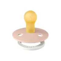 Suzeta fosforescenta Bibs Colour Glow Latex tetina rotunda 0 luni + Blush
