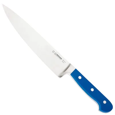 Cuțit lat pentru șef Giesser - 20 cm, mâner albastru