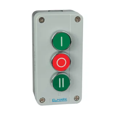 Buton cu Arc de Revenire Bp339 1no;1nc;1no Ip65 1 Verde, Rosu, 1 Verde