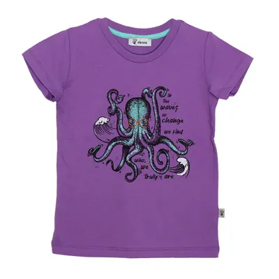 Tricou copii maneca scurta DL06 mov lila/caracatita, Danina | 4 ani