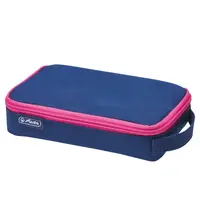 Penar tip etui, 1 fermoar, Herlitz, 2GO bluemarin/roz