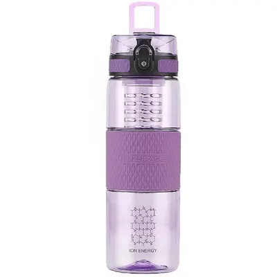 Sticla pentru Apa din Tritan, Mov, Fara Bpa, cu Capac, 700 ml, Uzspace