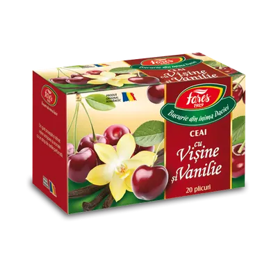 Ceai de visine si vanilie, 20 plicuri, Fares