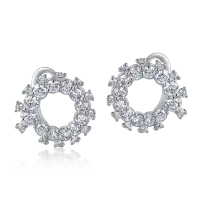 Cercei din aur alb cu diamante de 1.35ct