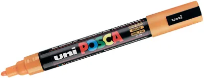 Marker permanent cu varf rotund UNI POSCA - PC-5M, 2.5 mm, lumina galbena