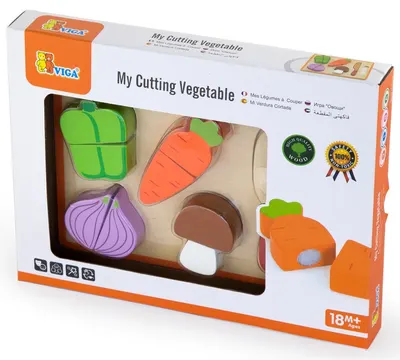 Set din lemn pentru tăiat Viga - Legume
