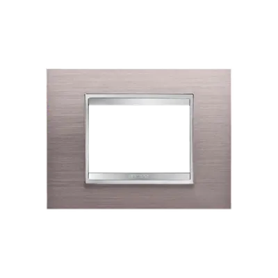 Placa ornament Chorus LUX - METAL - 3 module- BRUSHED ALUMINIUM - CHORUS
