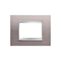 Placa ornament Chorus LUX - METAL - 3 module- BRUSHED ALUMINIUM - CHORUS
