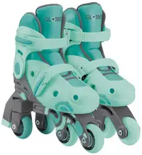 Patine cu rotile pentru copii 2 in 1 Globber - Learning Inline Skates, dimensiuni 26-29, ment